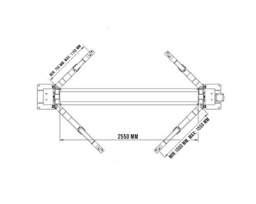 Двухстоечный подъемник 4 т., нижн.синхр. 220/380 В., System4you ST4