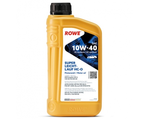 Масло моторное полусинтетическое 10W40 ROWE HIGHTEC SUPER LEICHTLAUF HC-0, 1 литр