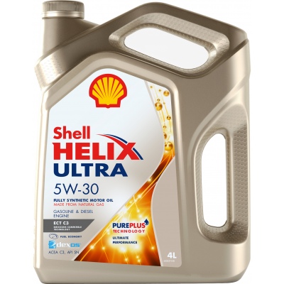 Моторное масло Shell Helix Ultra ECT C3 5W-30 синтетическое, 4 л.