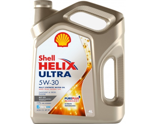 Моторное масло Shell Helix Ultra ECT C3 5W-30 синтетическое, 4 л.