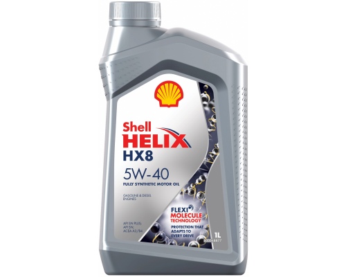 Моторное масло Shell Helix HX8 Synthetic 5W-40 синтетическое, 1 л.