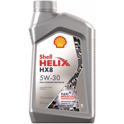 Моторное масло Shell Helix HX8 Synthetic 5W-30 синтетическое, 1 л.