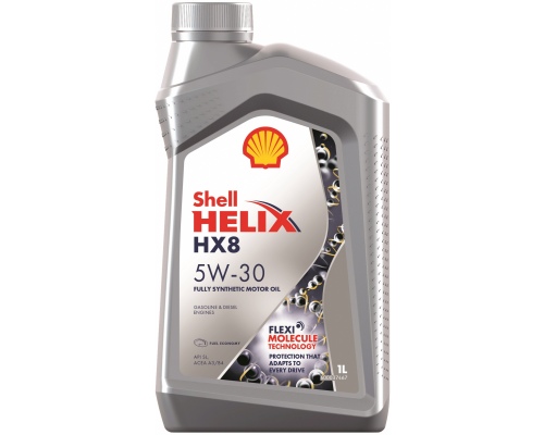 Моторное масло Shell Helix HX8 Synthetic 5W-30 синтетическое, 1 л.
