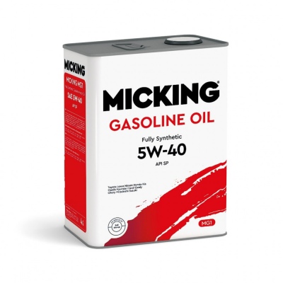 Масло моторное синтетическое Micking Gasoline Oil MG1 5W-40 синтетическое API SP, 4л