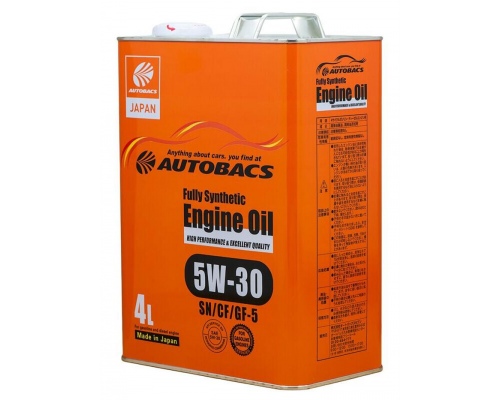 Масло моторное синтетическое 5W-30 AUTOBACS  ENGINE OIL FS  SN/CF/GF-5,   4 литра