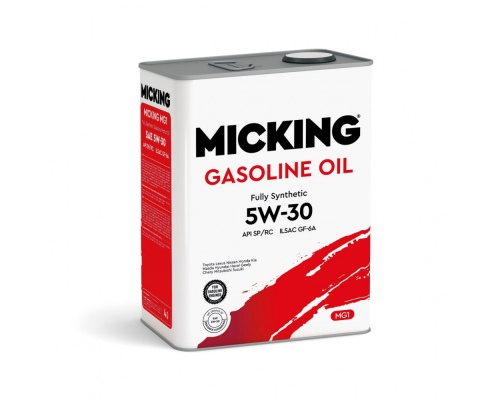 Масло моторное синтетическое Micking Gasoline Oil MG1 5W-30  API SP/RC, 4л.