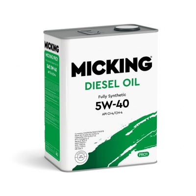 Масло моторное синтетическое Micking Diesel Oil PRO1 5W-40  API CI-4/CH-4, 4л.