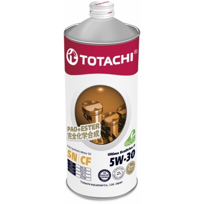 Масло моторное синтетическое 5W30 TOTACHI Ultima Ecodrive F Fully Synthetic SN-CF, 1 л.