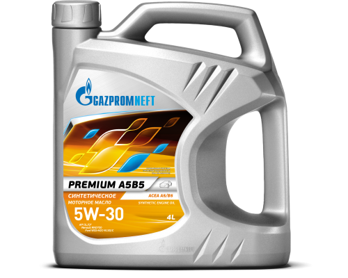 Масло моторное синтетическое Premium A5B5 5W30 SL/CF, A5/B5 Gazpromneft, 4 л.