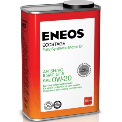 Масло моторное синтетическое ENEOS Ecostage SN 0W-20 Fully Synthetic, 4 л.