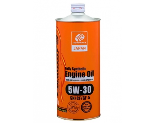 Масло моторное синтетическое 5W-30 AUTOBACS  ENGINE OIL SP/CF/GF-6A,   1 литр
