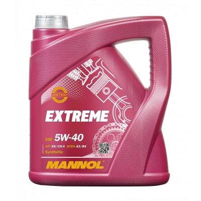 МАСЛО МОТОРНОЕ СИНТЕТИЧЕСКОЕ  MANNOL EXTREME 5W40, 7915, 4 л.