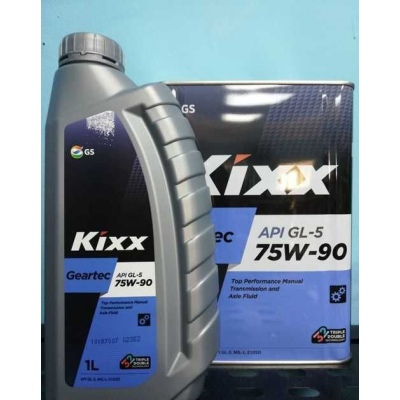Масло трансмиссионное синтетическое KIXX GEARTEC  GL-5 75W-90  KX39 4 л.