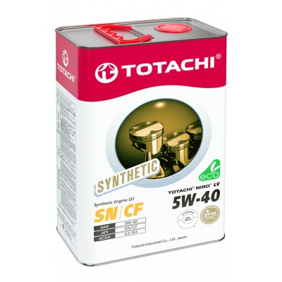 Масло моторное синтетическое 5W40 TOTACHI NIRO LV SN/CF, 4 л.