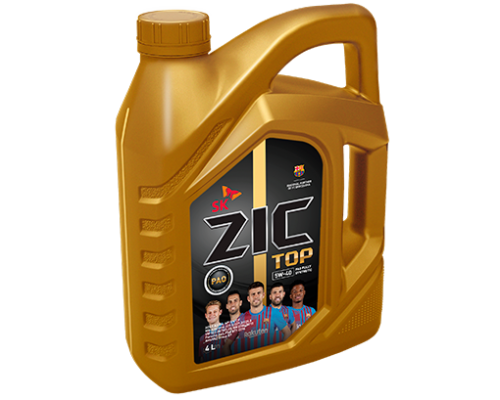 Масло моторное синтетическое 5W-40 R ZIC TOP SN/CF Plus PAO Fully Synthetic, 4 литр