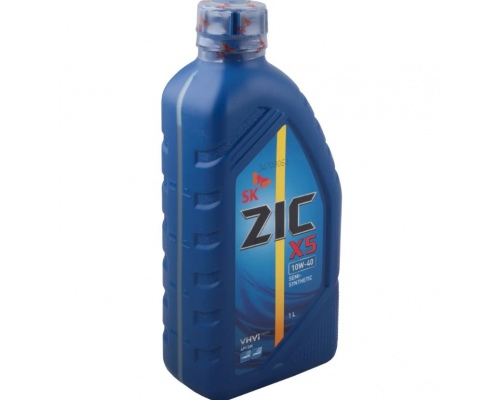 Масло моторное полусинтетическое 10W-40 R ZIC X5 SM Semi-Synthetic, 1 литр