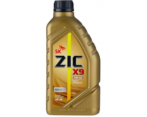 Масло моторное синтетическое R ZIC X9 5W-40 SL/CF Fully Synthetic,   1 литр