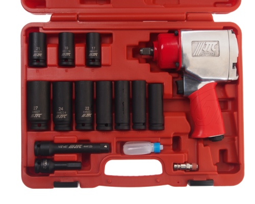 Набор инструментов для шиномонтажа (с пневмогайковертом JTC-5812) 15 предметов в кейсе JTC-7663K2