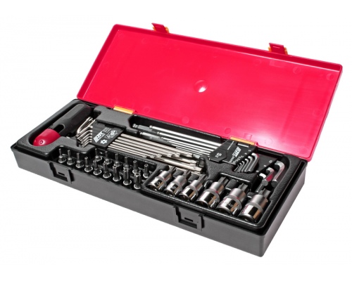 Набор инструментов 40 предметов TORX, HEX (ключи, головки) в кейсе JTC-K1401